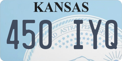 KS license plate 450IYQ