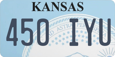 KS license plate 450IYU