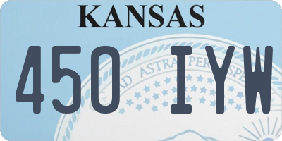 KS license plate 450IYW