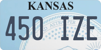 KS license plate 450IZE