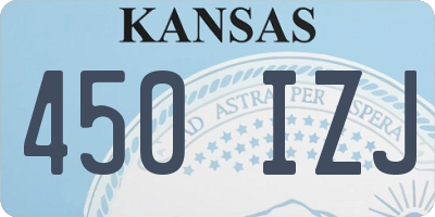 KS license plate 450IZJ