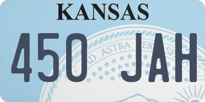 KS license plate 450JAH