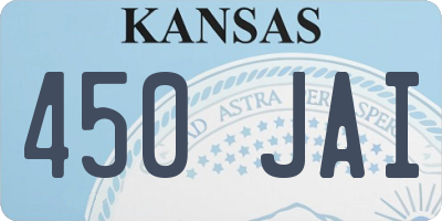 KS license plate 450JAI