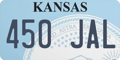 KS license plate 450JAL