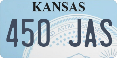 KS license plate 450JAS