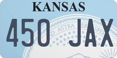 KS license plate 450JAX