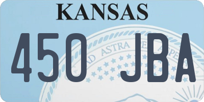KS license plate 450JBA