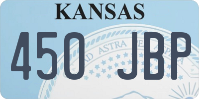 KS license plate 450JBP