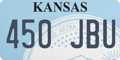 KS license plate 450JBU