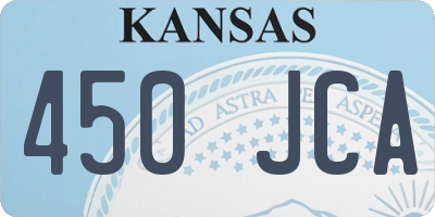 KS license plate 450JCA