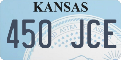 KS license plate 450JCE