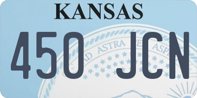 KS license plate 450JCN