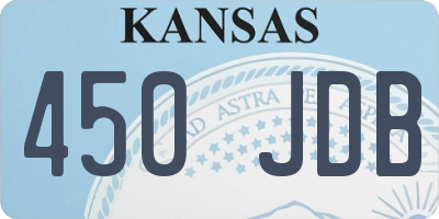 KS license plate 450JDB