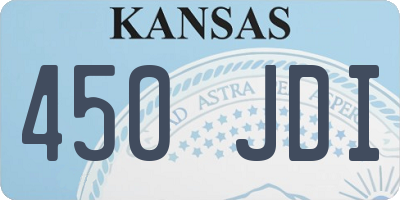 KS license plate 450JDI