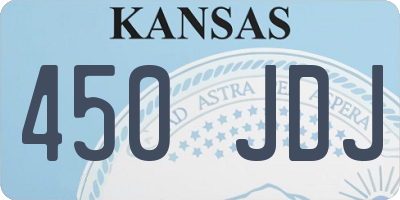 KS license plate 450JDJ