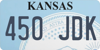 KS license plate 450JDK
