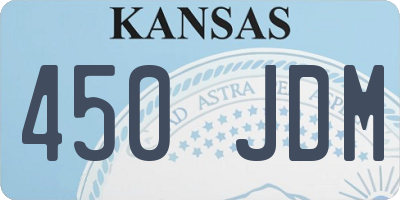 KS license plate 450JDM