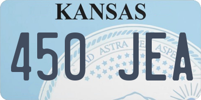 KS license plate 450JEA