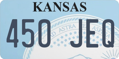 KS license plate 450JEQ