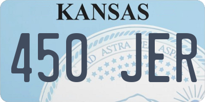 KS license plate 450JER