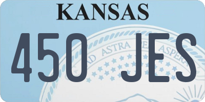 KS license plate 450JES