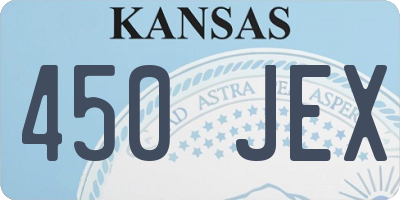 KS license plate 450JEX