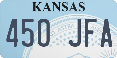 KS license plate 450JFA