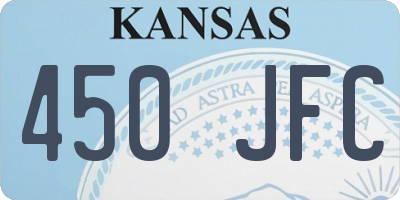 KS license plate 450JFC