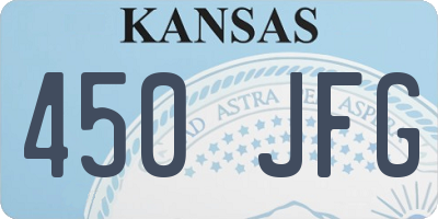 KS license plate 450JFG