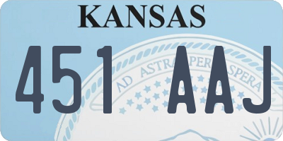 KS license plate 451AAJ