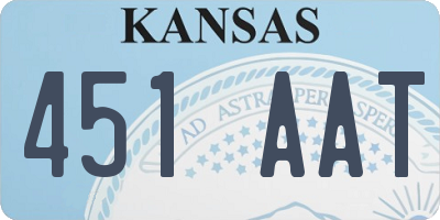 KS license plate 451AAT
