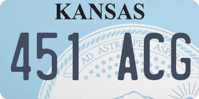 KS license plate 451ACG