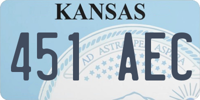 KS license plate 451AEC