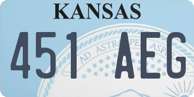 KS license plate 451AEG