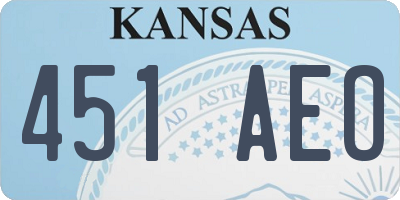 KS license plate 451AEO
