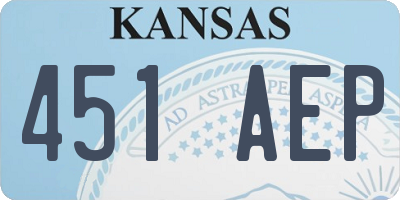 KS license plate 451AEP