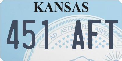 KS license plate 451AFT