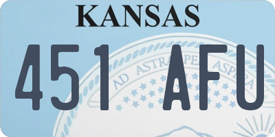 KS license plate 451AFU