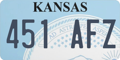 KS license plate 451AFZ