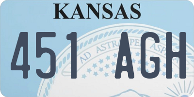 KS license plate 451AGH