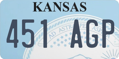 KS license plate 451AGP