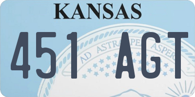 KS license plate 451AGT