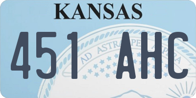 KS license plate 451AHC