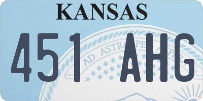 KS license plate 451AHG