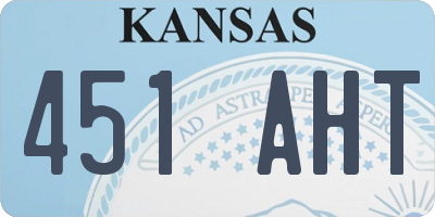 KS license plate 451AHT