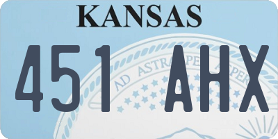 KS license plate 451AHX