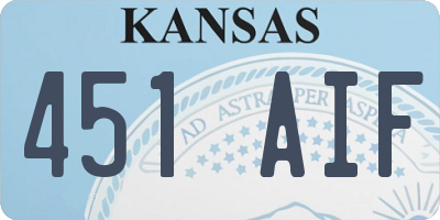 KS license plate 451AIF