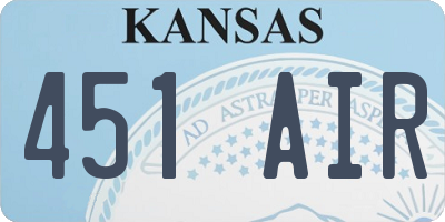 KS license plate 451AIR