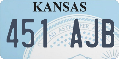 KS license plate 451AJB