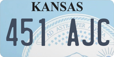 KS license plate 451AJC
